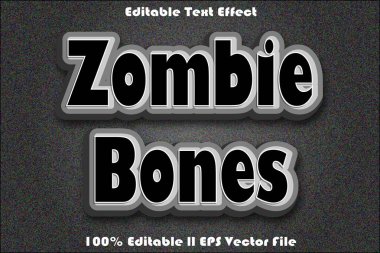 Zombi Kemikleri Düzenlenebilir Metin Efekti