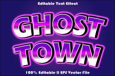 Hayalet Şehir Düzenlenebilir Metin Efekti