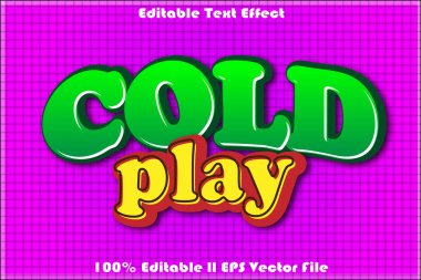 Soğuk Oyun Düzenlenebilir Metin Efekti