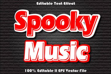 Ürkütücü Müzik Düzenlenebilir Metin Efekti