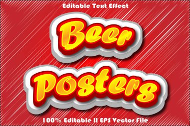 Bira Posterleri Düzenlenebilir Metin Efekti