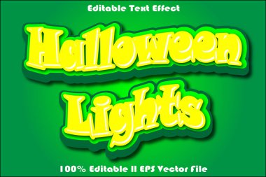 Cadılar Bayramı Işık Düzenlenebilir Metin Efekti