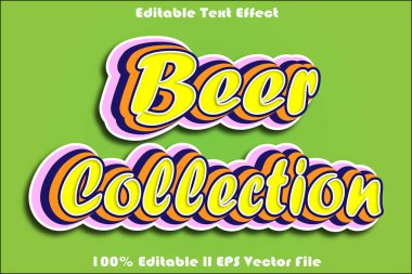 Bira Koleksiyonu Düzenlenebilir Metin Efekti