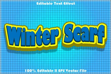 Kış Atkısı Düzenlenebilir Metin Efekti