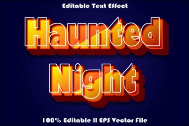 Perili Gece Düzenlenebilir Metin Efekti