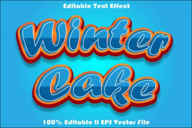 Kış Keki Düzenlenebilir Metin Efekti