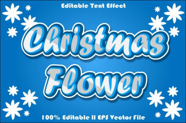Noel Çiçeği Düzenlenebilir Metin Efekti