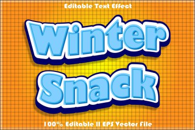 Kış Atıştırmalığı Düzenlenebilir Metin Efekti