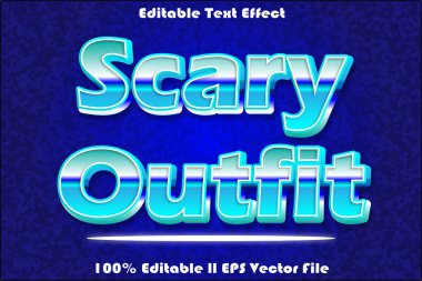 Ürkütücü Kıyafet Düzenlenebilir Metin Efekti