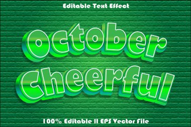 Ekim Neşeli Düzenlenebilir Metin Efekti