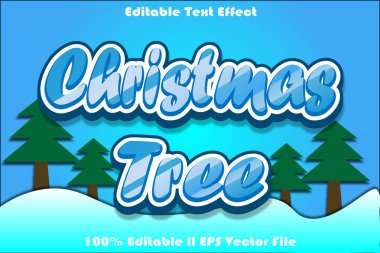 Noel Ağacı Düzenlenebilir Metin Efekti