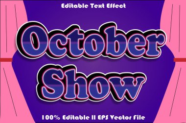 Ekim Gösterimi Düzenlenebilir Metin Efekti