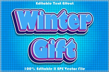 Kış Hediyesi Düzenlenebilir Metin Efekti