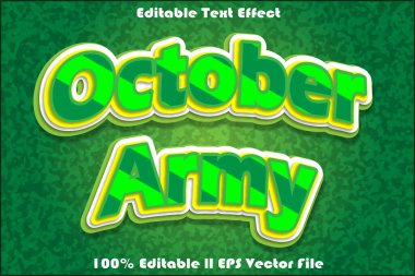 Ekim Ordu Düzenlenebilir Metin Efekti