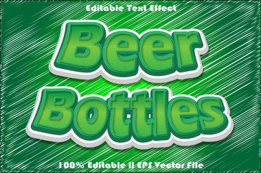 Bira Şişeleri Düzenlenebilir Metin Efekti