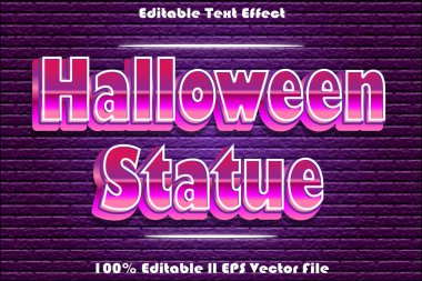 Cadılar Bayramı Heykeli Düzenlenebilir Metin Efekti