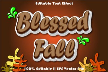 Kutsanmış Düşüş Düzenlenebilir Metin Efekti