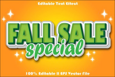Sonbahar Satışı Özel Düzenlenebilir Metin Efekti