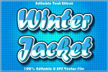 Kış Ceketi Düzenlenebilir Metin Efekti