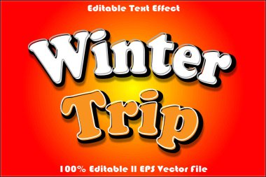 Kış Gezisi Düzenlenebilir Metin Efekti