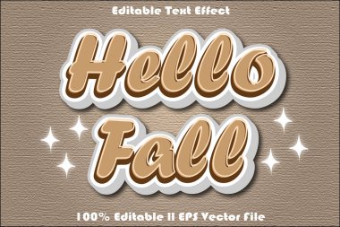 Merhaba Sonbahar Düzenlenebilir Metin Efekti