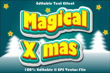 Sihirli Xmas Düzenlenebilir Metin Efekti