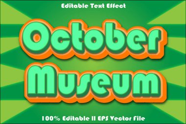 Ekim Müzesi Düzenlenebilir Metin Efekti