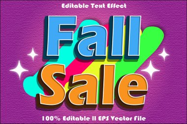 Sonbahar Satışı Düzenlenebilir Metin Efekti