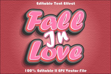 Aşık Ol Düzenlenebilir Metin Efekti