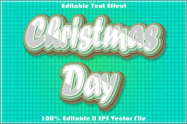 Noel Günü Düzenlenebilir Metin Efekti