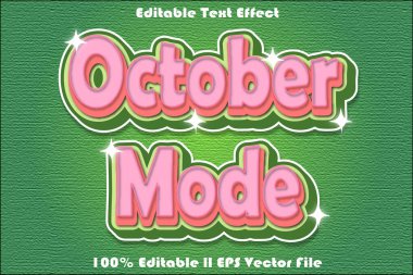 Ekim Kipi Düzenlenebilir Metin Efekti