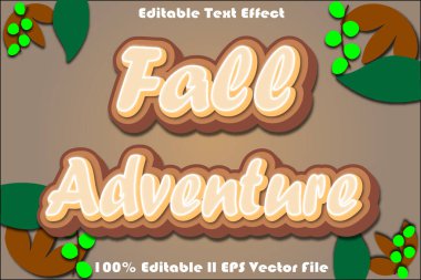 Sonbahar Macerası Düzenlenebilir Metin Efekti