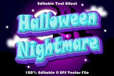 Cadılar Bayramı Kabusu Düzenlenebilir Metin Efekti