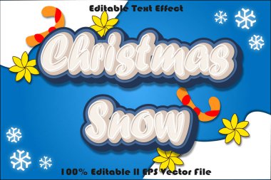 Noel Karı Düzenlenebilir Metin Efekti