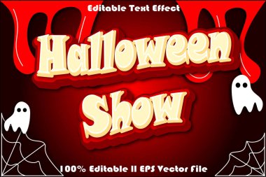 Cadılar Bayramı Gösterisi Düzenlenebilir Metin Efekti