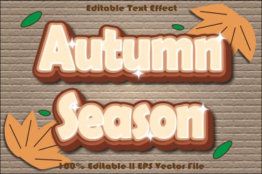 Sonbahar Sezonu Düzenlenebilir Metin Efekti