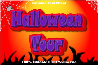 Cadılar Bayramı Tur Düzenlenebilir Metin Efekti