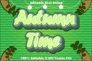 Güz Saati Düzenlenebilir Metin Efekti