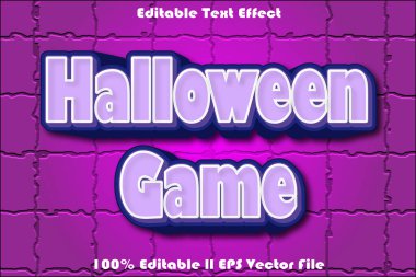 Cadılar Bayramı Oyun Düzenlenebilir Metin Efekti