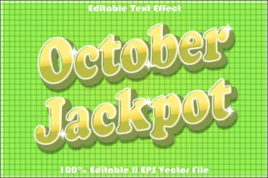 Ekim İkramiyesi Düzenlenebilir Metin Efekti