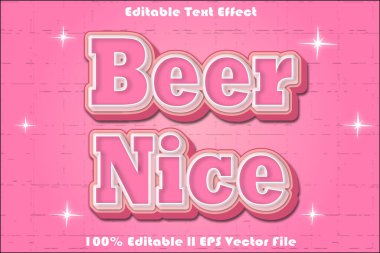Bira Güzel Düzenlenebilir Metin Efekti
