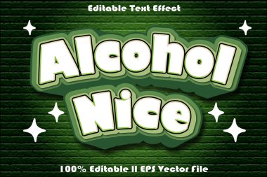 Alkol Güzel Düzenlenebilir Metin Efekti
