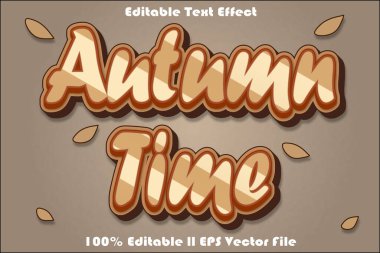 Güz Saati Düzenlenebilir Metin Efekti