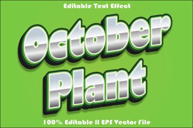 Ekim Bitkisi Düzenlenebilir Metin Efekti