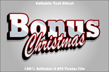 Bonus Noel Düzenlenebilir Metin Efekti