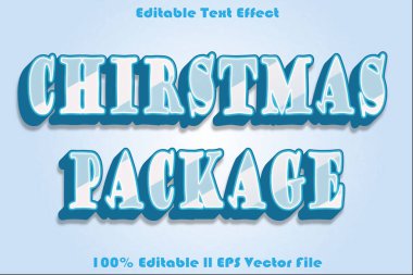 Noel Paketi Düzenlenebilir Metin Efekti