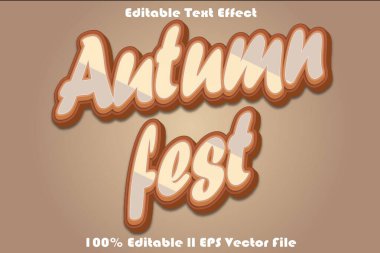 Sonbahar Festivali Düzenlenebilir Metin Efekti