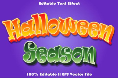 Cadılar Bayramı Sezon Düzenlenebilir Metin Efekti