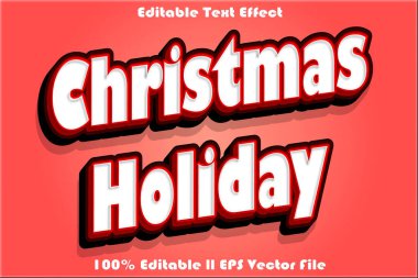 Noel Tatili Düzenlenebilir Metin Efekti