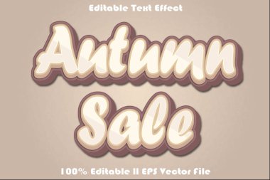 Sonbahar Satışı Düzenlenebilir Metin Efekti